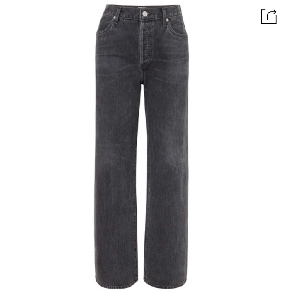 Citizens of Humanity black high-waisted jeans